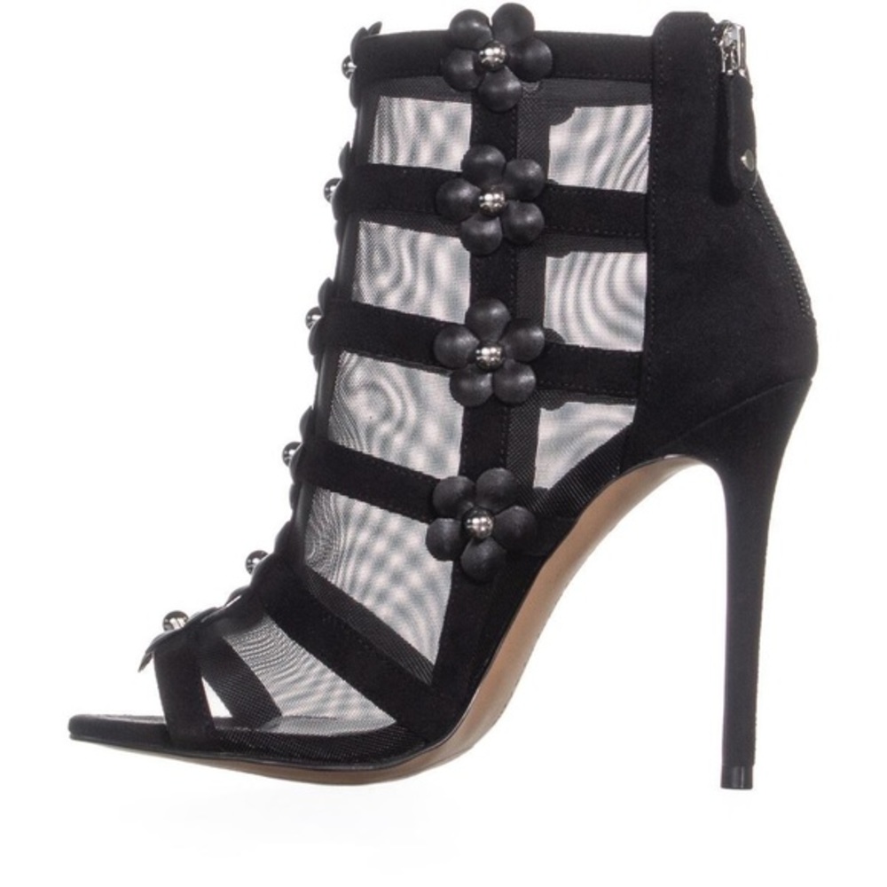 Avec Les Filles Jewel Mesh Flower Appliqué Booties